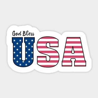 God Bless USA Sticker